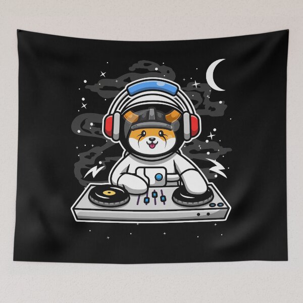 Item preview, Astronaut DJ Floki Inu Coin To The Moon Crypto Token Floki Army Cryptocurrency Blockchain Wallet HODL designed and sold by AriellaGross.