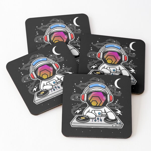 Item preview, Astronaut DJ HEX Coin To The Moon Crypto Token Cryptocurrency Blockchain Wallet HODL designed and sold by AriellaGross.