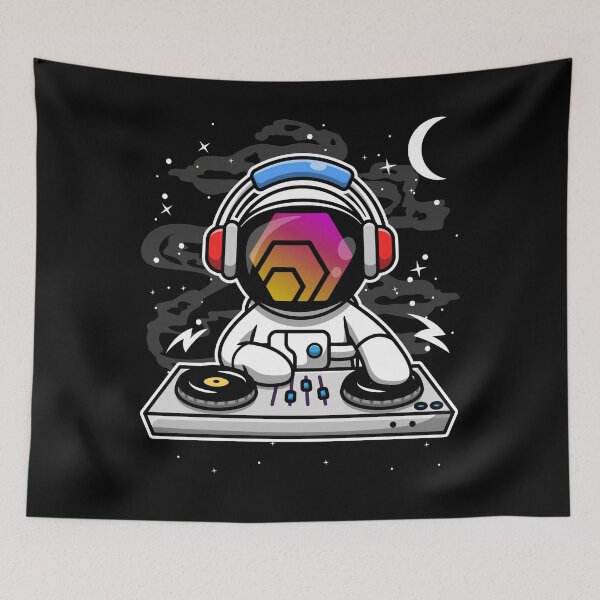 Item preview, Astronaut DJ HEX Coin To The Moon Crypto Token Cryptocurrency Blockchain Wallet HODL designed and sold by AriellaGross.