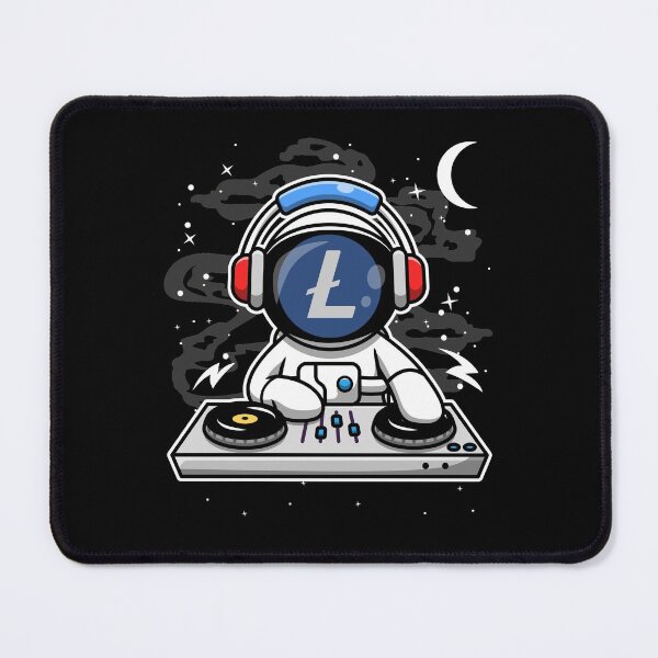 Item preview, Astronaut DJ Litecoin LTC Coin To The Moon Crypto Token Cryptocurrency Blockchain Wallet HODL designed and sold by AriellaGross.