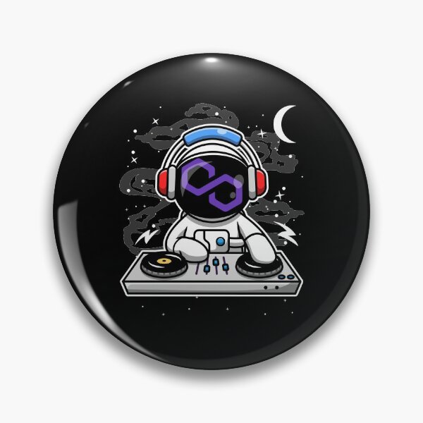 Item preview, Astronaut DJ Polygon Matic Coin To The Moon Crypto Token Cryptocurrency Blockchain Wallet HODL designed and sold by AriellaGross.