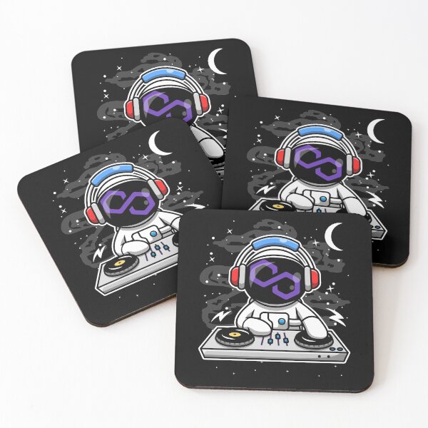 Item preview, Astronaut DJ Polygon Matic Coin To The Moon Crypto Token Cryptocurrency Blockchain Wallet HODL designed and sold by AriellaGross.