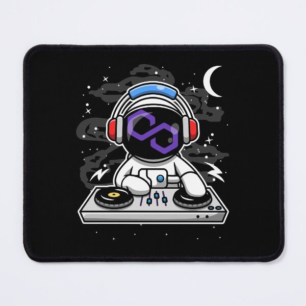 Item preview, Astronaut DJ Polygon Matic Coin To The Moon Crypto Token Cryptocurrency Blockchain Wallet HODL designed and sold by AriellaGross.