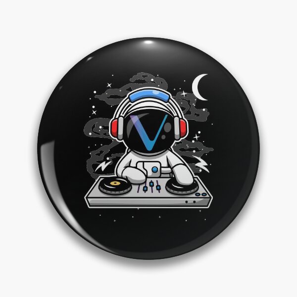 Item preview, Astronaut DJ Vechain VET Coin To The Moon Crypto Token Cryptocurrency Blockchain Wallet HODL designed and sold by AriellaGross.