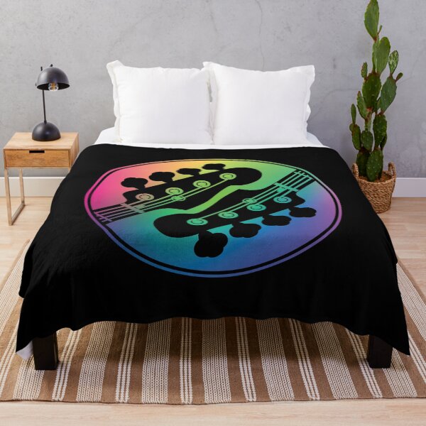 Item preview, Bass Guitar Headstock Circle Colorful Gradient Theme designed and sold by nightsworthy.