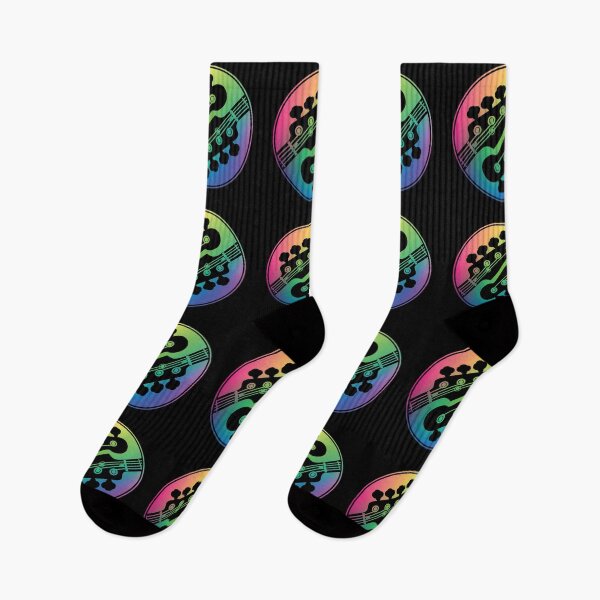 Item preview, Bass Guitar Headstock Circle Colorful Gradient Theme designed and sold by nightsworthy.