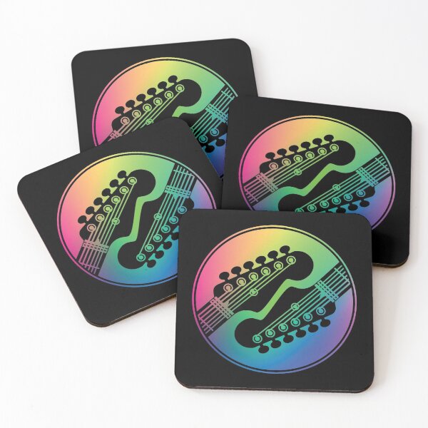 Item preview, Electric Guitar Headstock Circle Colorful Gradient Theme designed and sold by nightsworthy.