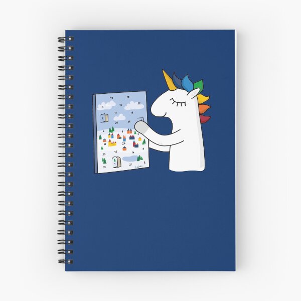 Item preview, Unicorn opens his advent calendar designed and sold by LaDaDi.