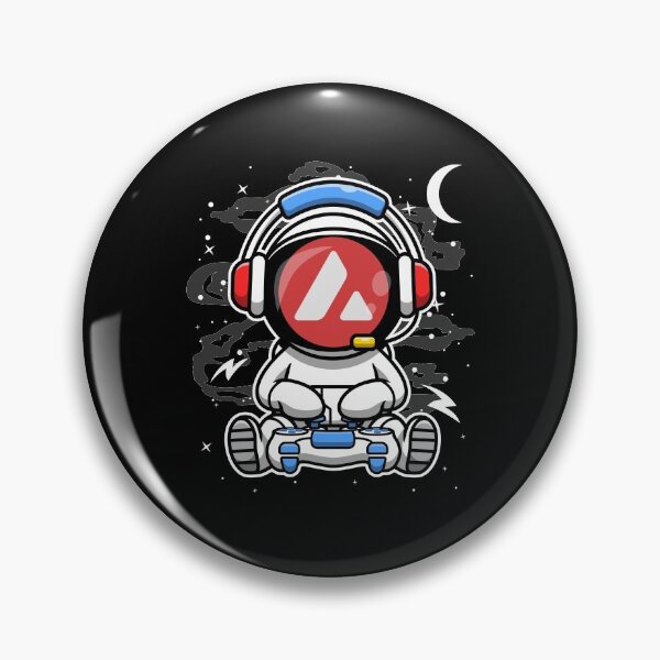 Item preview, Astronaut Gamer Avalanche Avax Coin To The Moon Crypto Token Blockchain Cryptocurrency Wallet designed and sold by JaxonBrown.