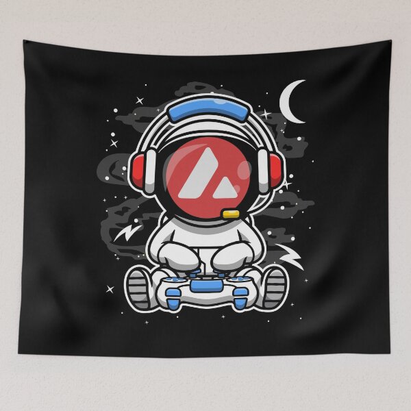 Item preview, Astronaut Gamer Avalanche Avax Coin To The Moon Crypto Token Blockchain Cryptocurrency Wallet designed and sold by JaxonBrown.