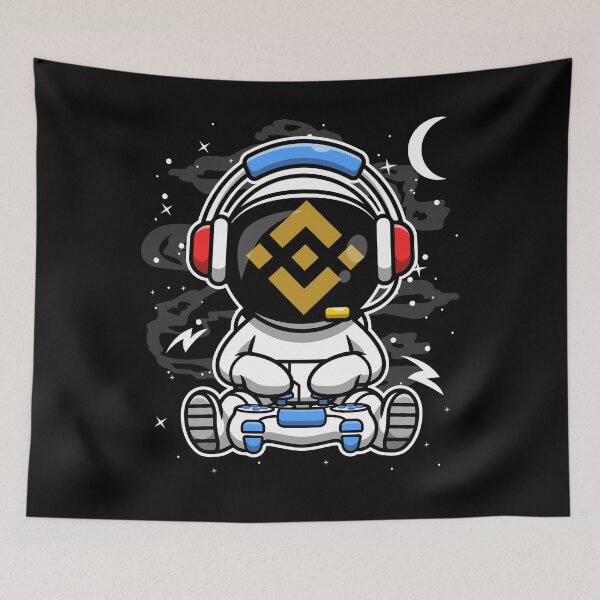 Item preview, Astronaut Gamer Binance BNB Coin To The Moon Crypto Token Blockchain Cryptocurrency Wallet HODL designed and sold by JaxonBrown.