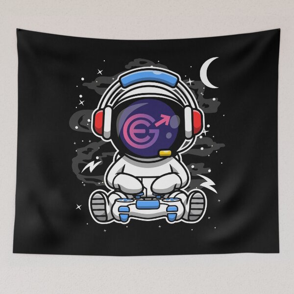 Item preview, Astronaut Gamer Evergrow EGC Coin To The Moon Crypto Token Blockchain Cryptocurrency Wallet HODL designed and sold by JaxonBrown.