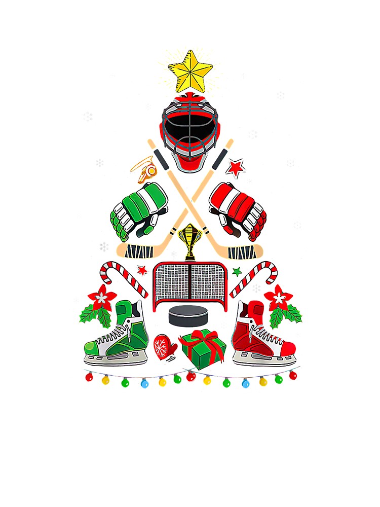 Funny Ice Hockey Christmas Ornament Tree Xmas Gift T-Shirt Funny Ice Hockey Christmas Ornament Tree Xmas Gift T-Shirt