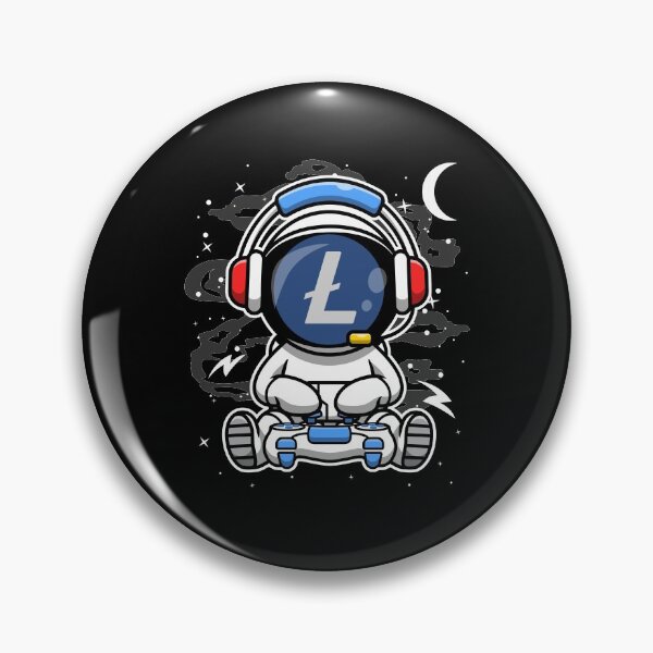 Item preview, Astronaut Gamer LiteCoin LTC To The Moon Crypto Token Blockchain Cryptocurrency Wallet HODL designed and sold by JaxonBrown.