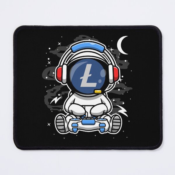 Item preview, Astronaut Gamer LiteCoin LTC To The Moon Crypto Token Blockchain Cryptocurrency Wallet HODL designed and sold by JaxonBrown.