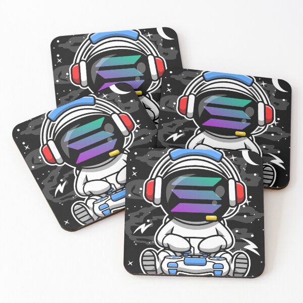 Item preview, Astronaut Gamer Solana SOL Coin To The Moon Crypto Token Blockchain Cryptocurrency Wallet HODL designed and sold by JaxonBrown.