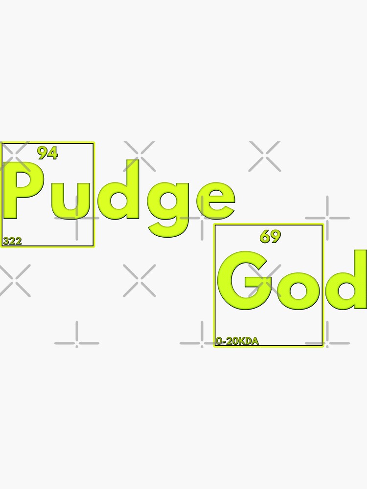 Thumbnail 3 of 3, Sticker, Pudge God designed and sold by chanong.