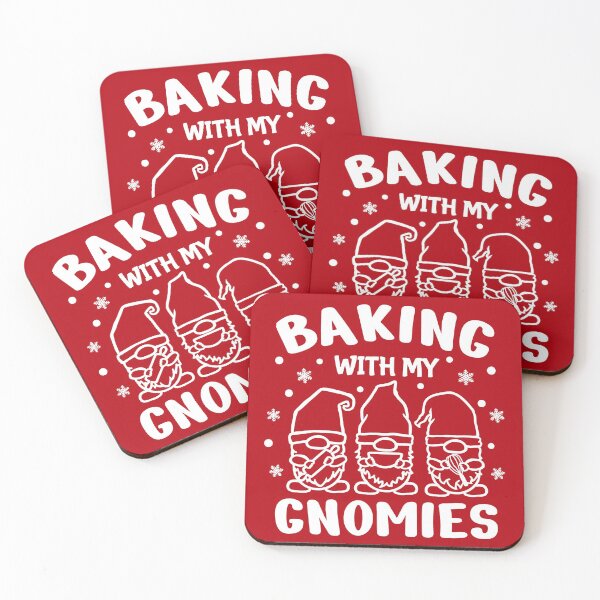Item preview, Baking with My Gnomies, Gnome Apron, Funny Baking Team, Gnome, Christmas Cookies, Christmas Gnome Quote Design designed and sold by praewapy.