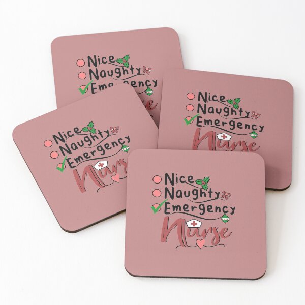 Item preview, nice naughty emergency nurse, nurse Christmas gift, cute nurse designed and sold by KittySSmith.