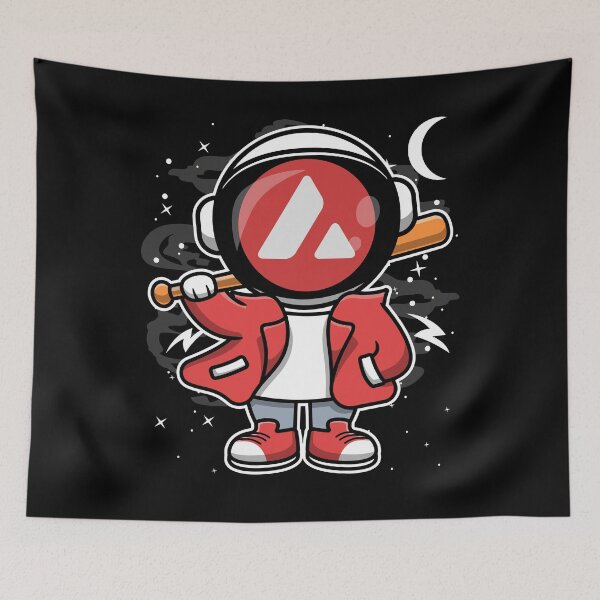 Item preview, Hiphop Astronaut Basketball Avalanche Avax Coin To The Moon Crypto Token Blockchain Cryptocurrency Wallet HODL designed and sold by JaxonBrown.