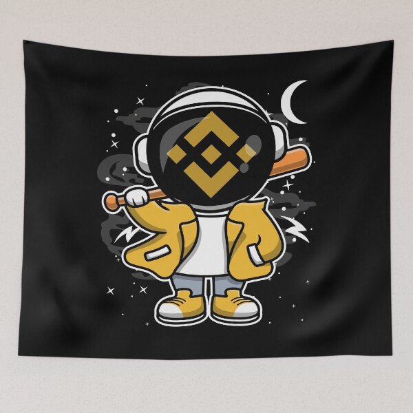 Item preview, Hiphop Astronaut Basketball Binance BNB Coin To The Moon Crypto Token Blockchain Cryptocurrency Wallet HODL designed and sold by JaxonBrown.