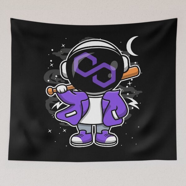 Item preview, Hiphop Astronaut Basketball Polygon Matic Coin To The Moon Crypto Token Blockchain Cryptocurrency Wallet HODL designed and sold by JaxonBrown.