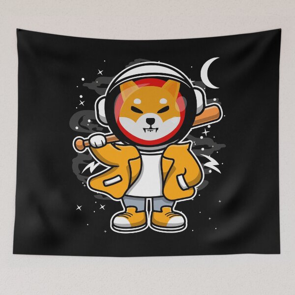 Item preview, Hiphop Astronaut Basketball Shiba Inu SHIB Coin To The Moon Crypto Token Blockchain Cryptocurrency Wallet HODL designed and sold by JaxonBrown.