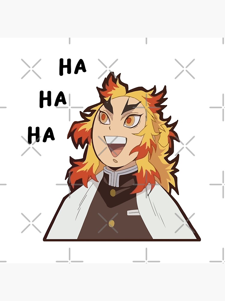 Kyojuro Rengoku Funny Ha Ha Ha Canvas Print By Alicia Lee Redbubble