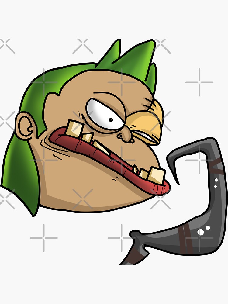Thumbnail 3 of 3, Sticker, Pudge Hook Monkas designed and sold by chanong.