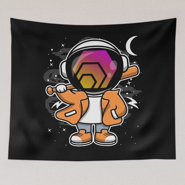 Item preview, Hiphop Astronaut Basketball HEX Coin To The Moon HEX Crypto Token Blockchain Cryptocurrency Wallet HODL designed and sold by JaxonBrown.