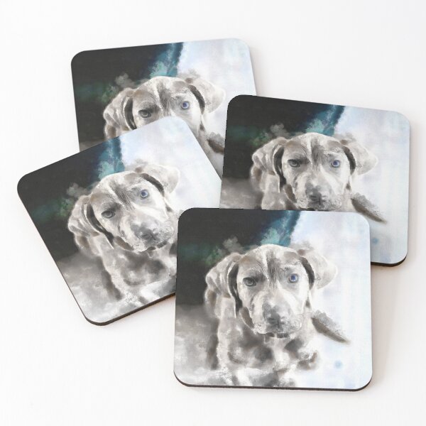Item preview, Weimaraner Puppy Portrait Digital Painting designed and sold by NeavesPhoto.