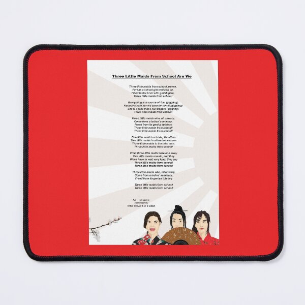 Item preview, Three Little Maids (Mikado) - Lyrics and Illustration designed and sold by WayneBrant.