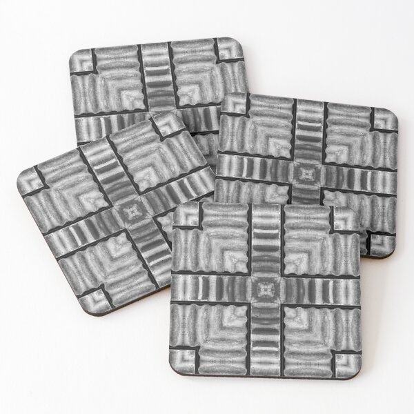 Item preview, Corrugated gated Iron Monochrome Industrial Modern Wall Decor by Jenny Meehan  designed and sold by Jenny Meehan Art Prints and Patterns  .