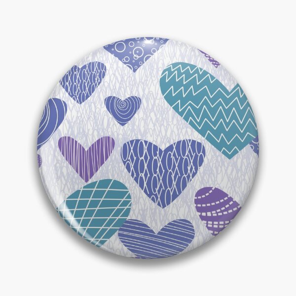 Item preview, Pantone 2022 hearts in periwinkle, teal and lavender  designed and sold by FrancesPoff.