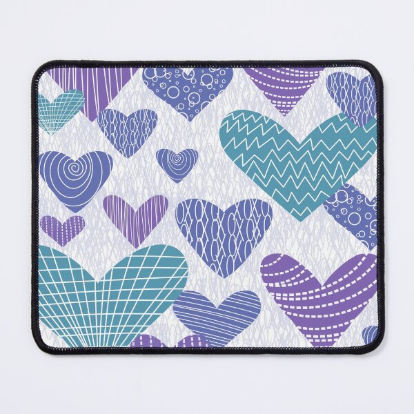 Item preview, Pantone 2022 hearts in periwinkle, teal and lavender designed and sold by FrancesPoff.