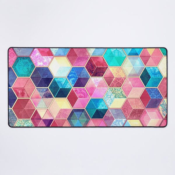 Item preview, Topaz & Ruby Crystal Honeycomb Cubes designed and sold by micklyn.