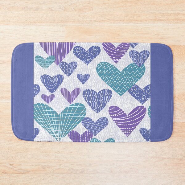 Item preview, Pantone 2022 hearts in periwinkle, teal and lavender  designed and sold by FrancesPoff.