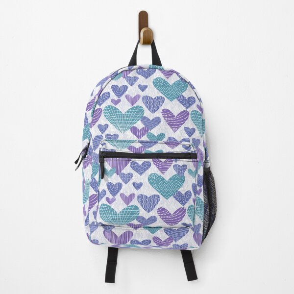 Item preview, Pantone 2022 hearts in periwinkle, teal and lavender designed and sold by FrancesPoff.