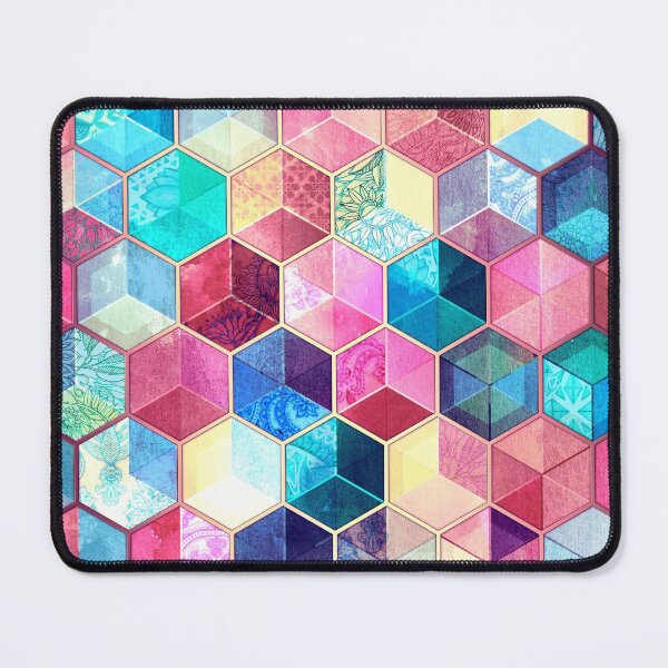 Item preview, Topaz & Ruby Crystal Honeycomb Cubes designed and sold by micklyn.