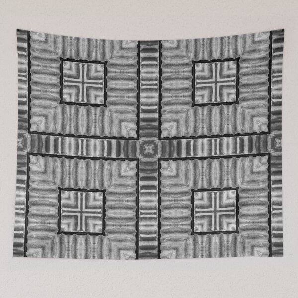 Item preview, Corrugated gated Iron Monochrome Industrial Modern Wall Decor by Jenny Meehan  designed and sold by Jenny Meehan Art Prints and Patterns  .