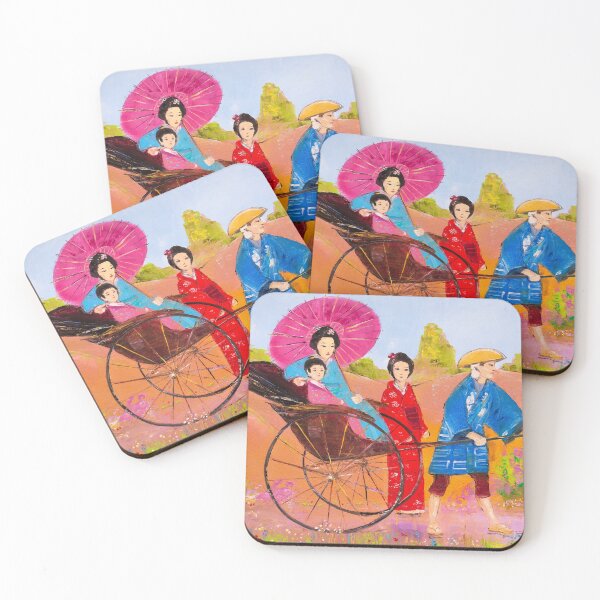 Item preview, Japanese Rickshaw With Passengers designed and sold by Natalia_Shchip.