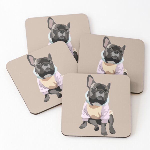 Item preview, Frenchie in Pastel Hoodie Dog Portrait Digital Illustration designed and sold by sherylwylie.