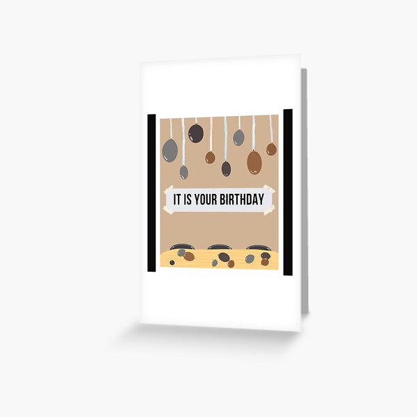 Vista previa del artículo con la obra «Es tu cumpleaños», diseñado y vendido por QlickDesign.