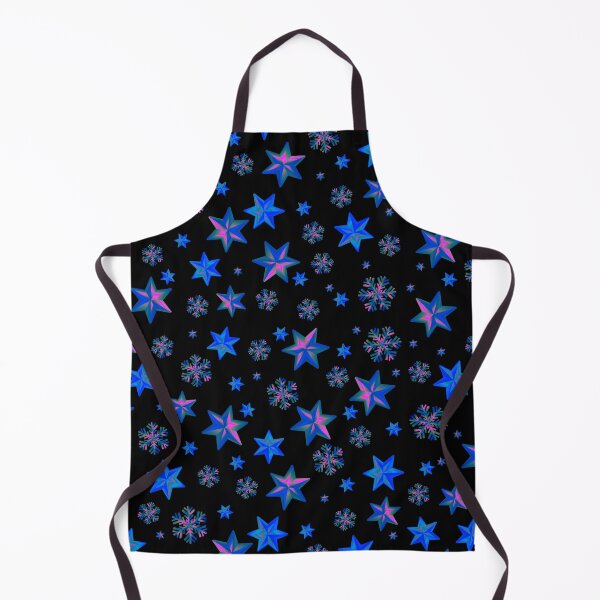 Item preview, Stars & Snowflakes IRIDESCENT Pattern: Royal Blue/Hot Pink/Aqua designed and sold by PawsitiveMum.