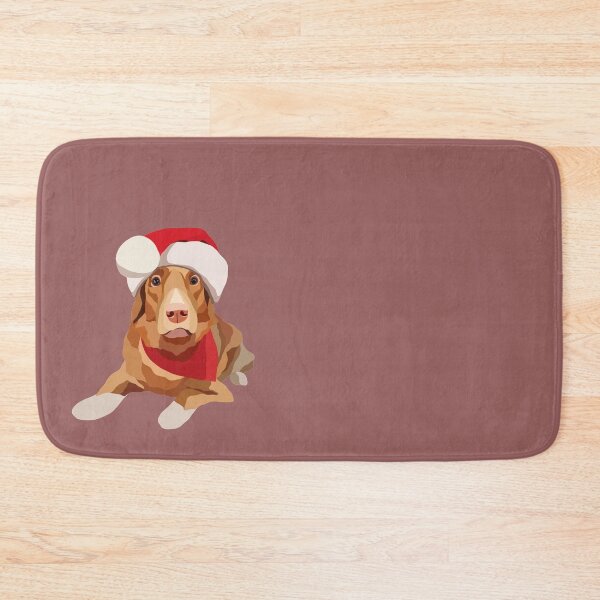 Item preview, Christmas Toller Santa Hat Dog Portrait Digital Illustration designed and sold by sherylwylie.