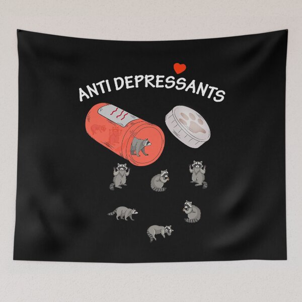 Item preview, Raccoon Antidepressant designed and sold by Unique-Tees.