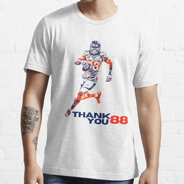 DEMARYIUS THOMAS 88 Tribute Navy Graphic Tee Football Short-Sleeve T-Shirt