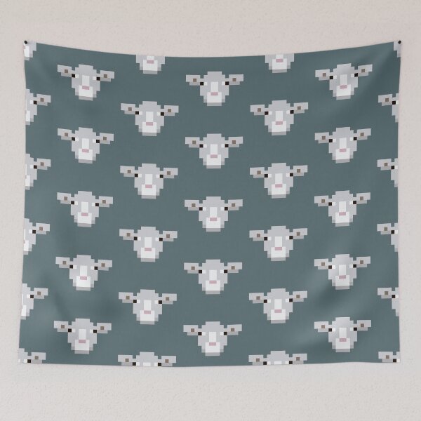 Item preview, Pixel art sheep pattern designed and sold by EngineerGoC.
