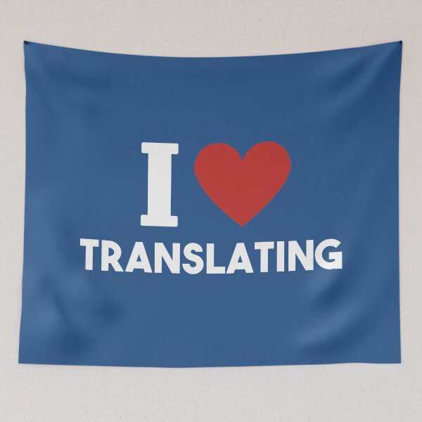 Item preview, I Love Translating (red heart) designed and sold by LamaraK.