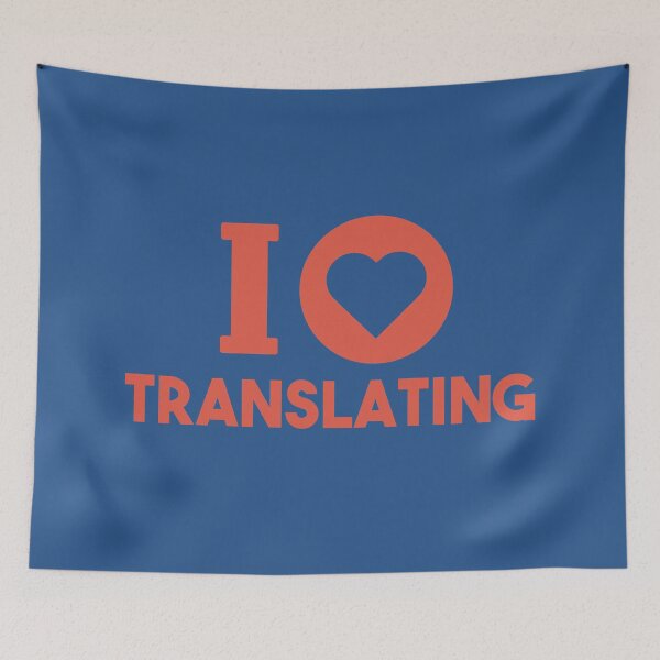 Item preview, I Love Translating (red heart) designed and sold by LamaraK.